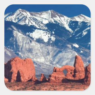 Adesivo Quadrado Fuga equilibrada da rocha