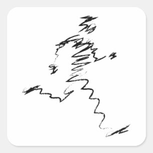 Adesivo Quadrado Funcionamento, corredores, Triathletes