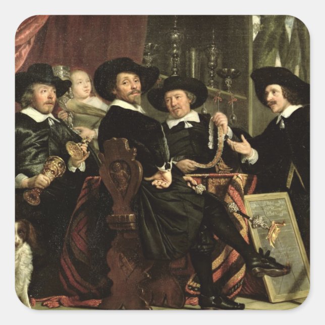 Adesivo Quadrado Funcionários da Companhia de Bowyers de Ruas. Seb (Frente)