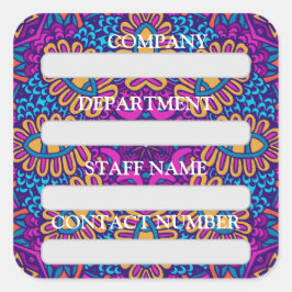 ADESIVO QUADRADO FUNCIONARIOS RÓTULO DA EMPRESA