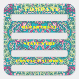 ADESIVO QUADRADO FUNCIONARIOS RÓTULO DA EMPRESA