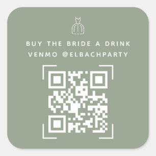 Adesivo Quadrado Fundo Bachelorette   Comprar Da Noiva A Bebida