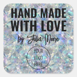 Adesivo Quadrado Fundo da Pedra Óptica Holográfica