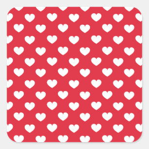 Adesivo Quadrado Fundo do Namorados de padrão com amor ao coração