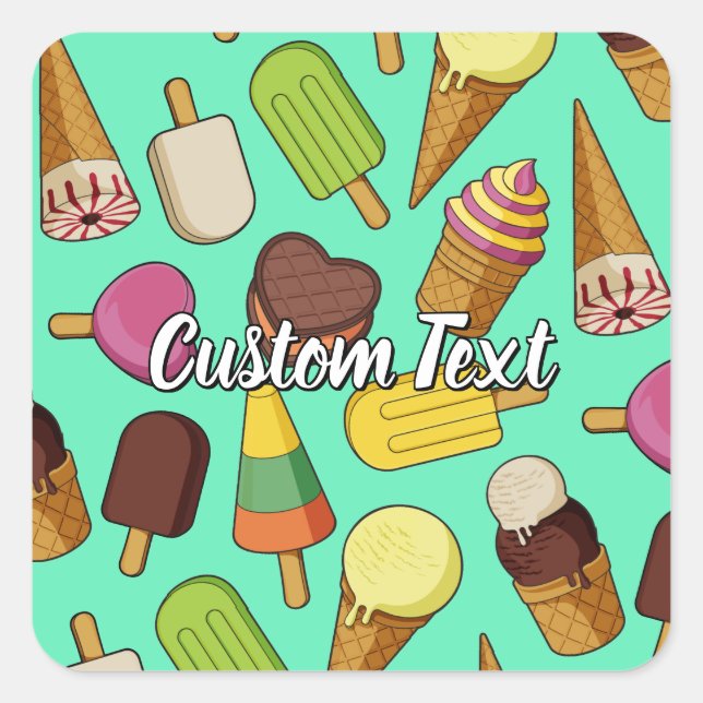 Adesivo Quadrado Fundo do sorvete (Frente)