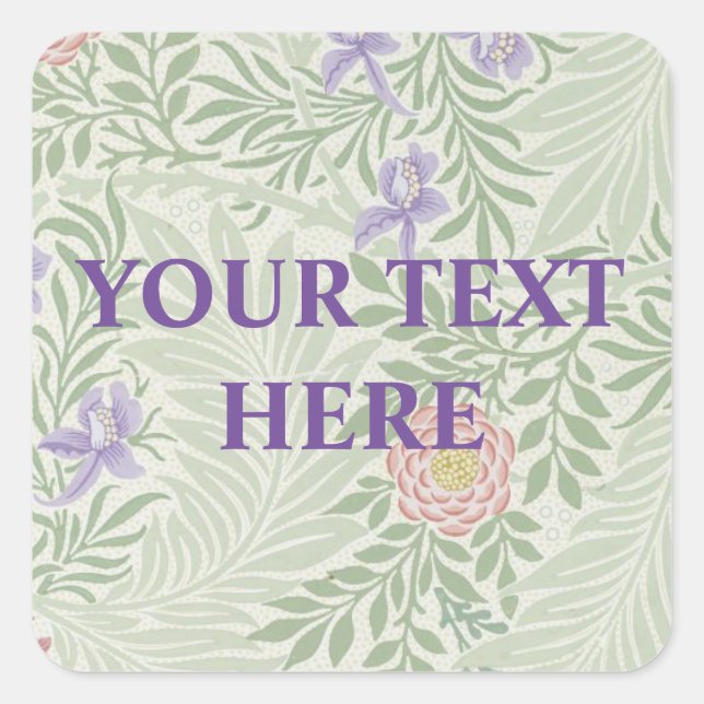 Adesivo Quadrado Fundo Morris Personalizado (Frente)