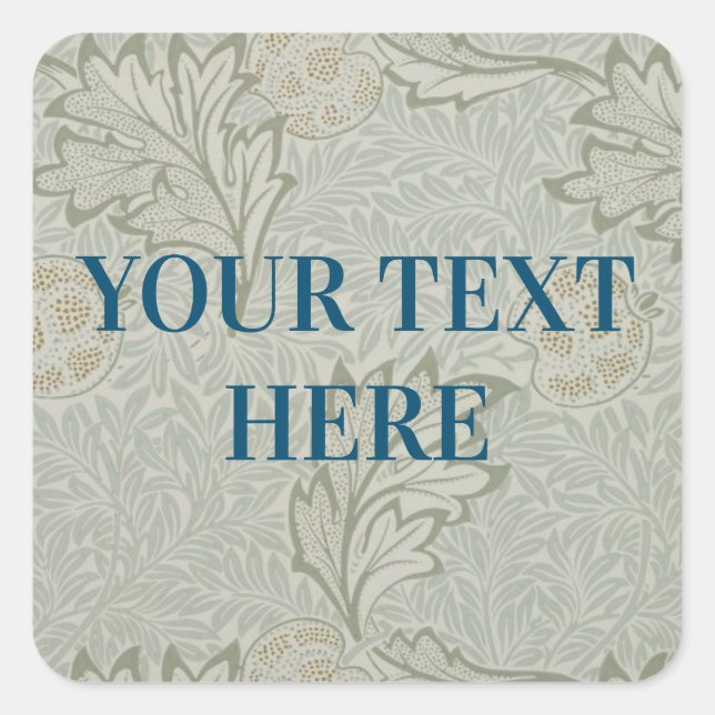 Adesivo Quadrado Fundo personalizado Morris (Frente)