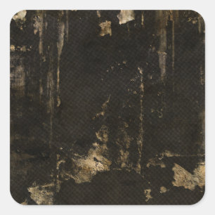 Adesivo Quadrado Fundo preto rasgado sujo