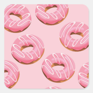 Adesivo Quadrado Fundo sem costura de Rosquinhas envidraçadas
