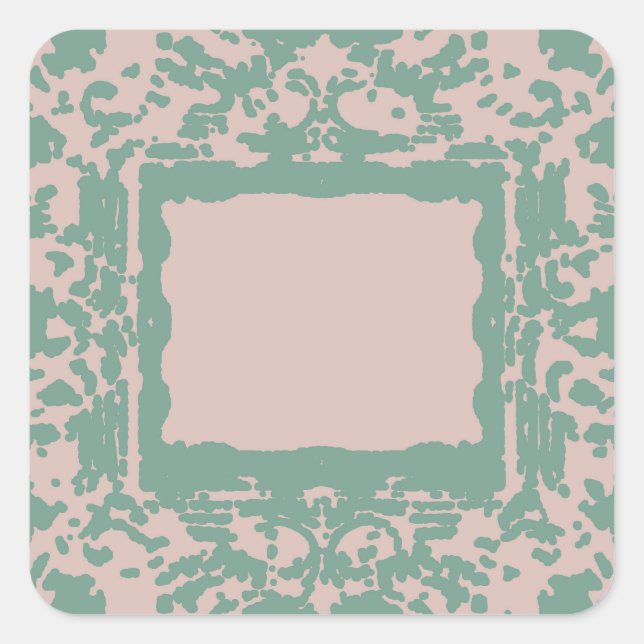 Adesivo Quadrado Funky Boho Olha Meia-Tons Grunge Square Sticker (Frente)