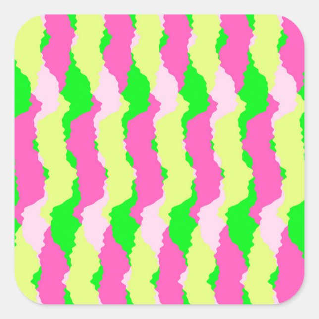 Adesivo Quadrado Funky Stripes 2011 (Frente)