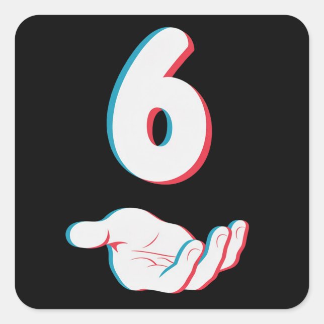 Adesivo Quadrado Funny 67 Six Seven Meme Couple Matching  (Frente)