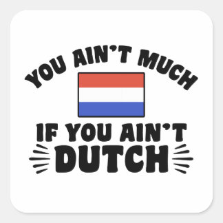 Adesivo Quadrado Funny Dutch