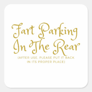 Adesivo Quadrado Funny Fart Parking