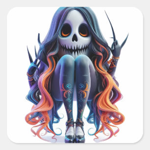 Adesivo Quadrado Funny Ghost