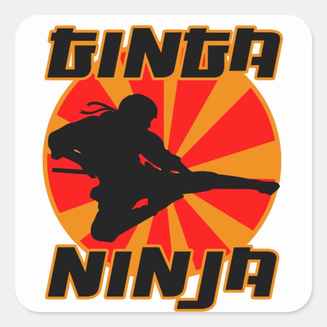 Adesivo Quadrado Funny Ginga Ninja Ginger Red Hair Humor Ruivo (Frente)
