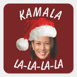 Adesivo Quadrado Funny Kamala Harris Face Papai Noel Natal