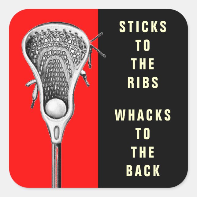 Adesivo Quadrado Funny Lacrosse (Frente)