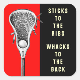 Adesivo Quadrado Funny Lacrosse