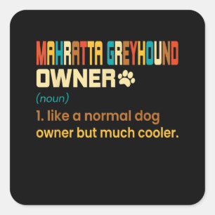 Adesivo Quadrado Funny Mahratta Greyhound Vintage Retro Cachorro Pa