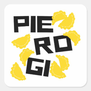 Adesivo Quadrado Funny Pierogi Stickers