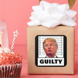 Adesivo Quadrado Funny Trump Guilty