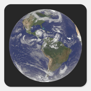 Adesivo Quadrado Furacão Dean se aproxima da Península de Yucatan