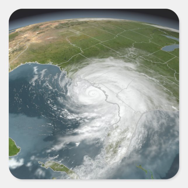 Adesivo Quadrado Furacão Dennis 2 (Frente)