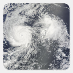 Adesivo Quadrado Furacão Felicia e Tempestade Enrique a leste de Ha
