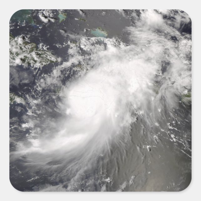 Adesivo Quadrado Furacão Gustav sobre Hispaniola (Frente)