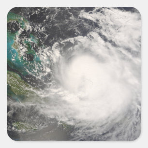 Adesivo Quadrado Furacão Hanna sobre os Bahamas