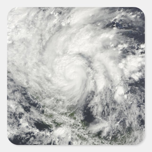 Adesivo Quadrado Furacão Ida sobre a Nicarágua (Frente)