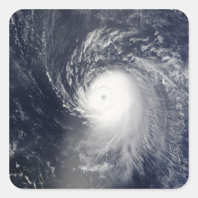 Adesivo Quadrado Furacão Ike das Antilhas Menores (Frente)