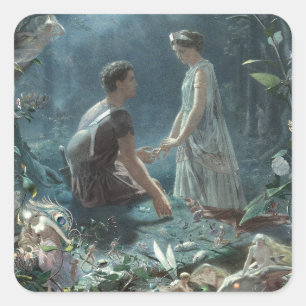 Adesivo Quadrado Furries: Shakespeare é um sonho de uma noite de ve