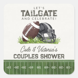 Adesivo Quadrado Fútbol Tailgate e Casais Celebram Touchdown