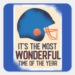 Adesivo Quadrado Futebol Americano Engraçado