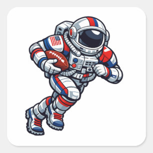 Adesivo Quadrado Futebol Astronauta