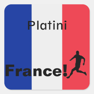 Adesivo Quadrado Futebol da França, personalizável