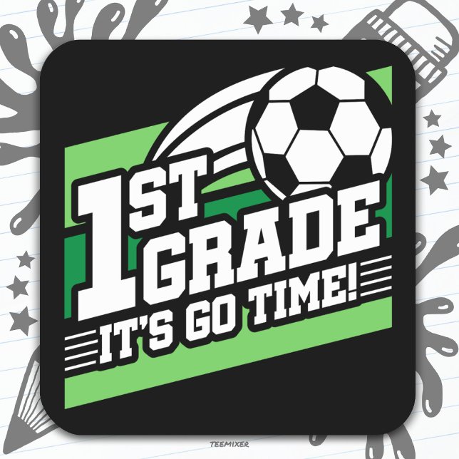 Adesivo Quadrado Futebol Da rua De Futebol No Primeiro Dia De Volta (Criador carregado)