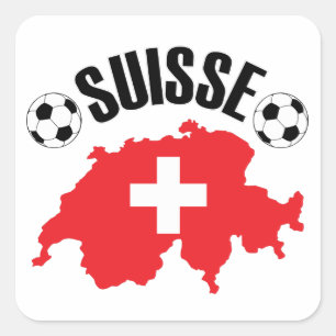 Adesivo Quadrado Futebol de Suiça Suisse