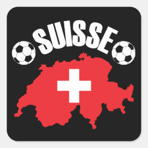 Adesivo Quadrado Futebol de Suiça Suisse