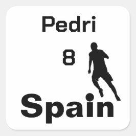 Adesivo Quadrado Futebol espanhol personalizável