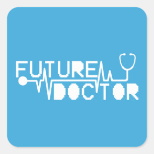 Adesivo Quadrado Futura medicação Stethoscope