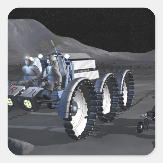 Adesivo Quadrado Futuras missões de exploração do espaço 8 (Frente)