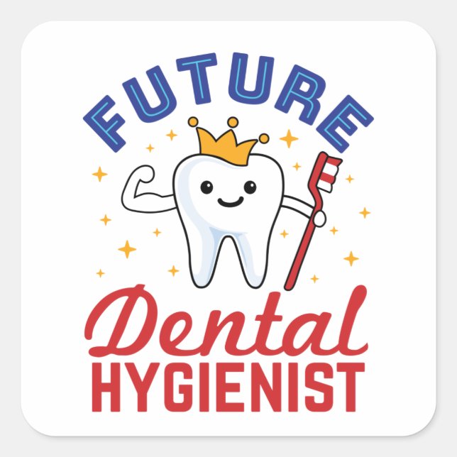 Adesivo Quadrado Future Dental Hygienist RDH (Frente)