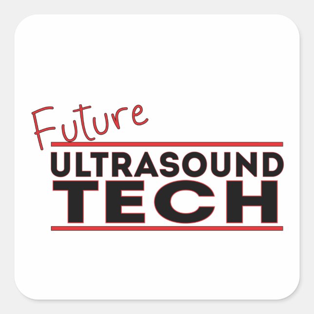 Adesivo Quadrado Future Ultrasound Tech (Frente)