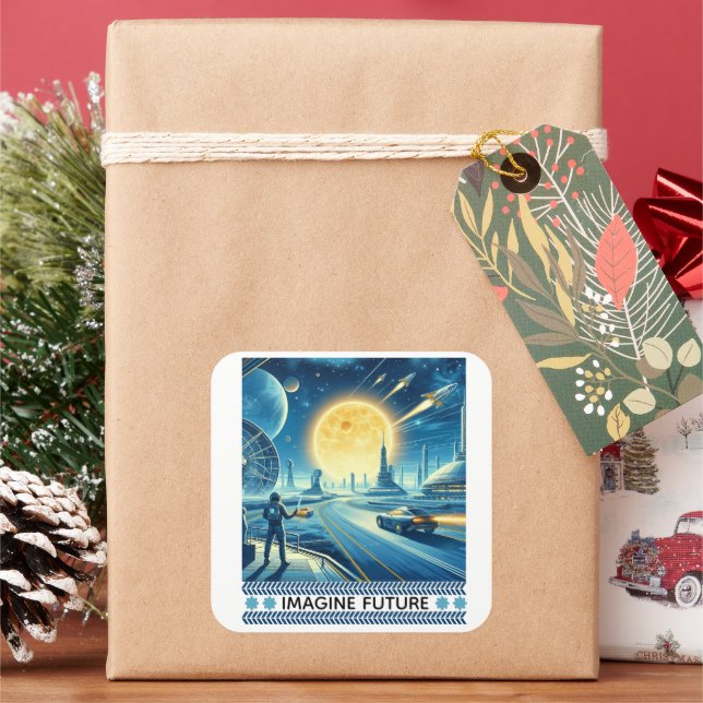 Adesivo Quadrado futuro (Feriado)