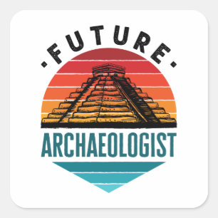 Adesivo Quadrado Futuro Estudante de Arqueologia Arqueologista