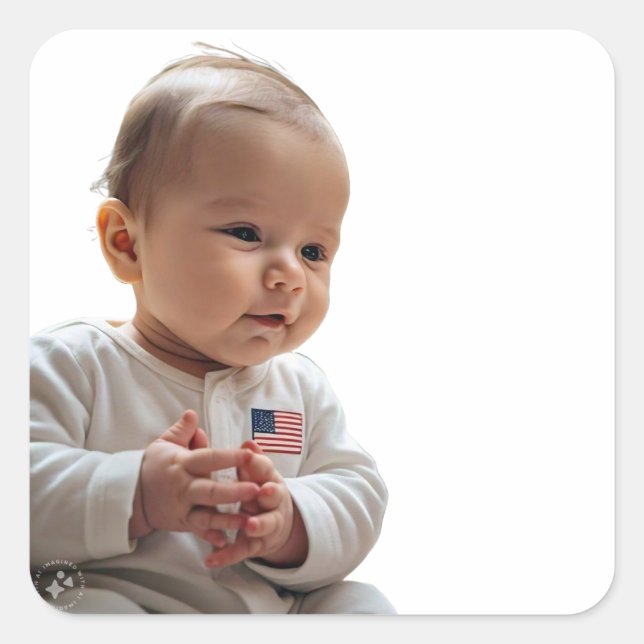 Adesivo Quadrado futuro inocente (Frente)