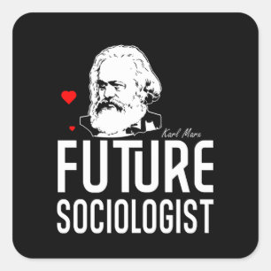 Adesivo Quadrado Futuro Sociólogo